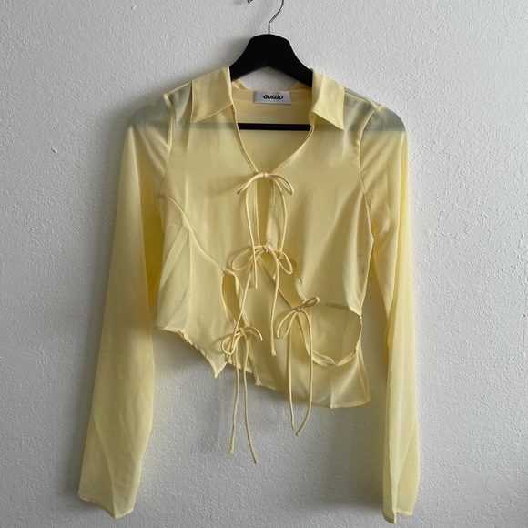NWT Danielle Guizio Cutout Blouse - Picture 1 of 3